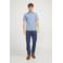 JACK & JONES ESSENTIALS slim fit polo JJEPAULOS blauw