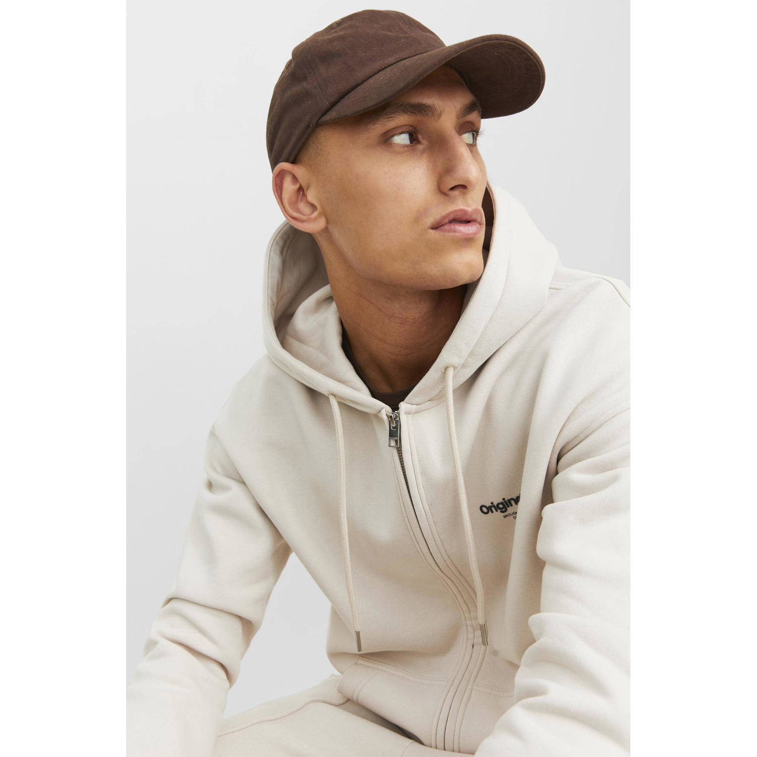 JACK & JONES ORIGINALS sweatvest JORVESTERBRO met logo moonbeam