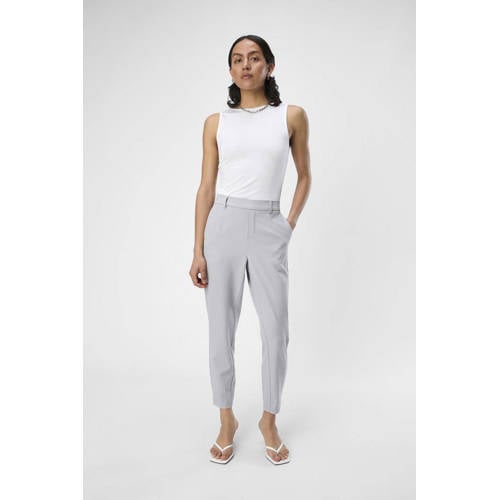 OBJECT straight fit pantalon OBJLISA grijs afbeelding