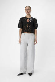 thumbnail: OBJECT wide leg pantalon OBJLISA lichtgrijs