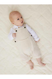 thumbnail: NAME IT BABY baby gestreepte tuinbroek NBMFEDENIS geel/offwhite