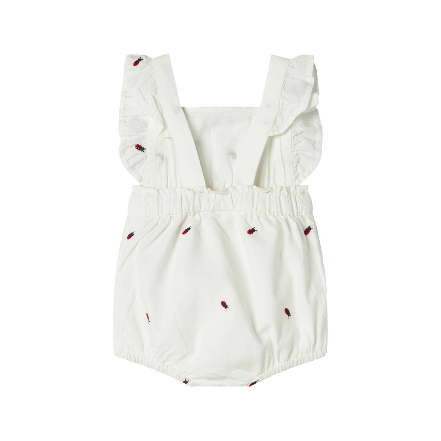 NAME IT BABY boxpak NBFFERILLA met all over print en ruches ecru rood