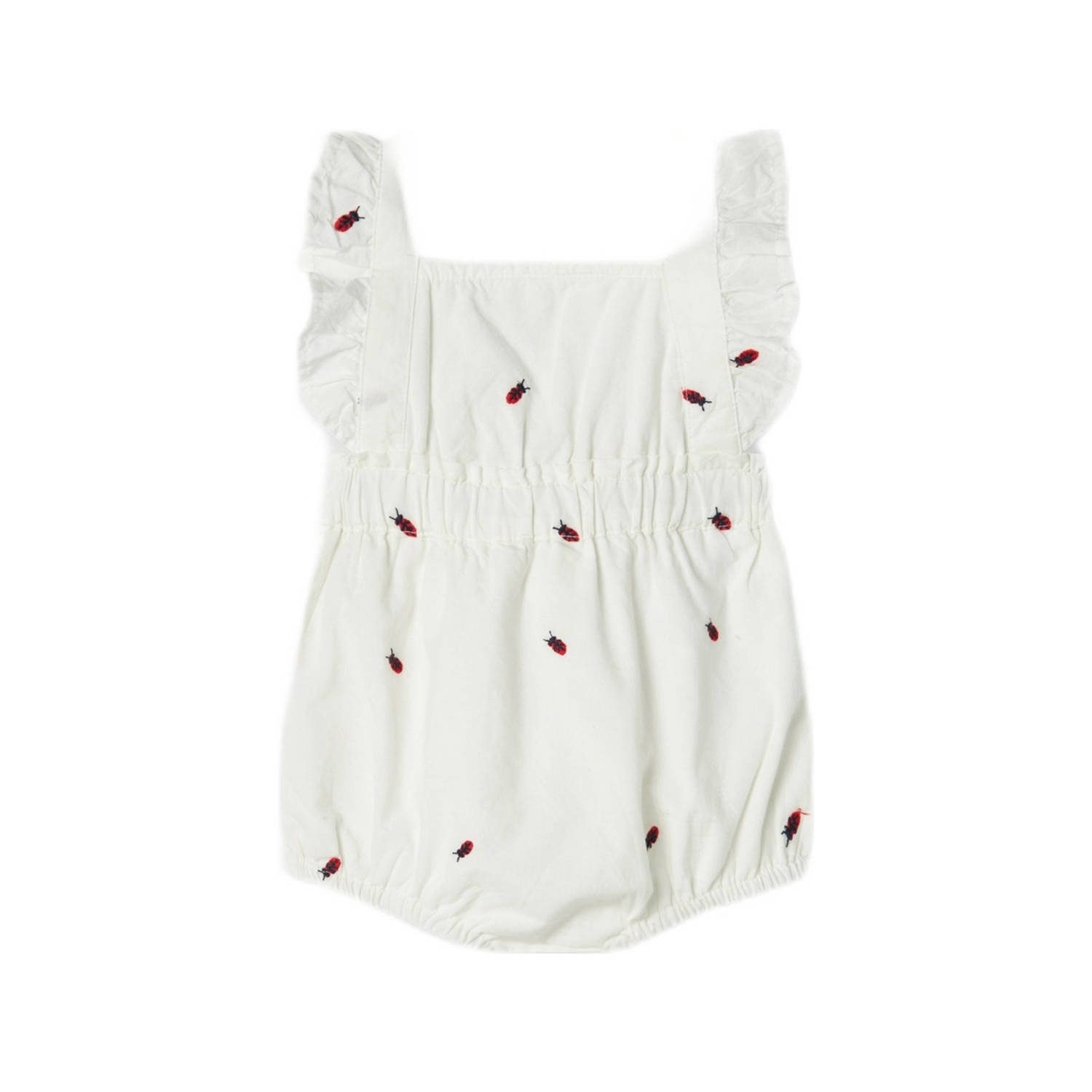 Name it BABY boxpak NBFFERILLA met all over print en ruches ecru rood Meisjes Katoen Vierkante hals 56