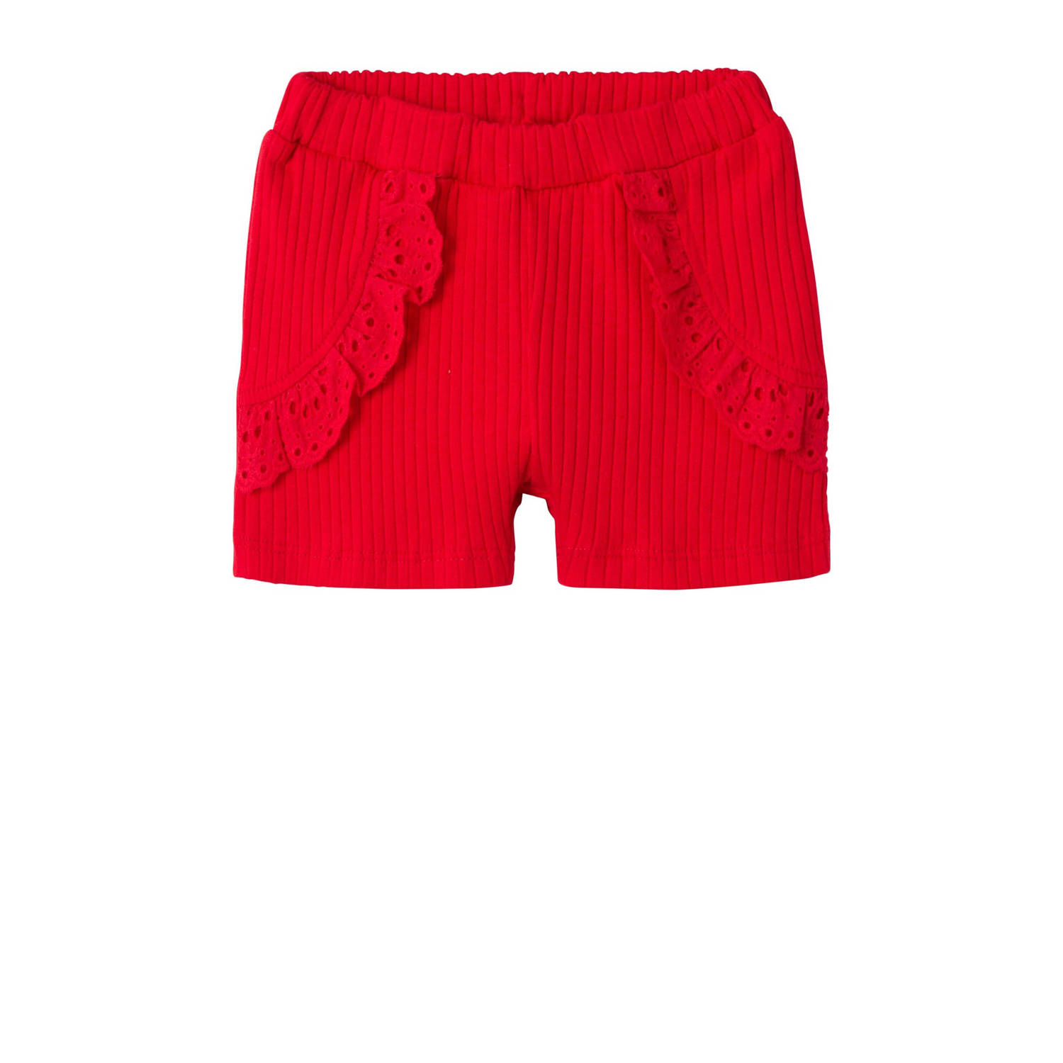 Name it BABY regular fit casual short NBFFENNAS rood Korte broek Meisjes Biologisch katoen 56