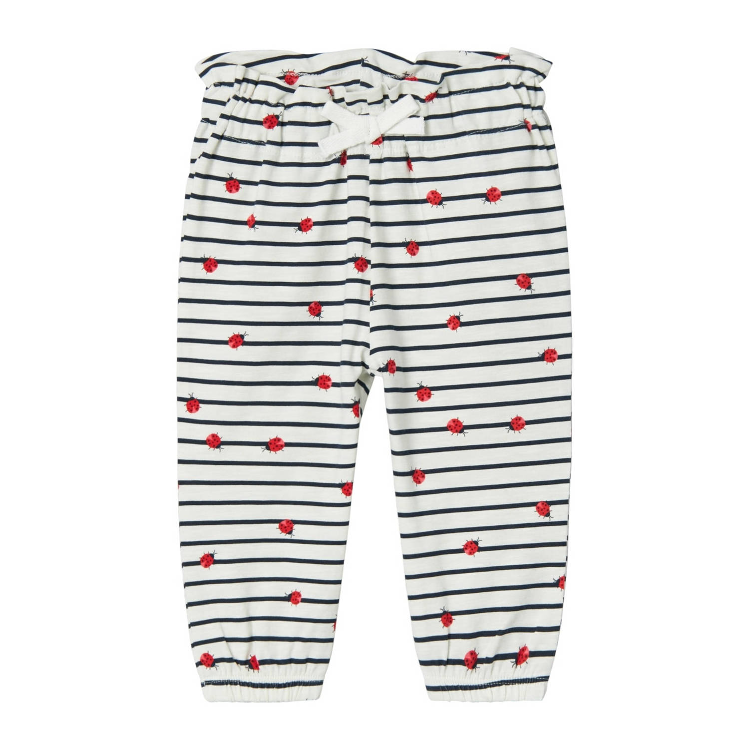 Name it BABY regular fit broek NBFFELIAS met all over print wit blauw rood Meisjes Katoen 56