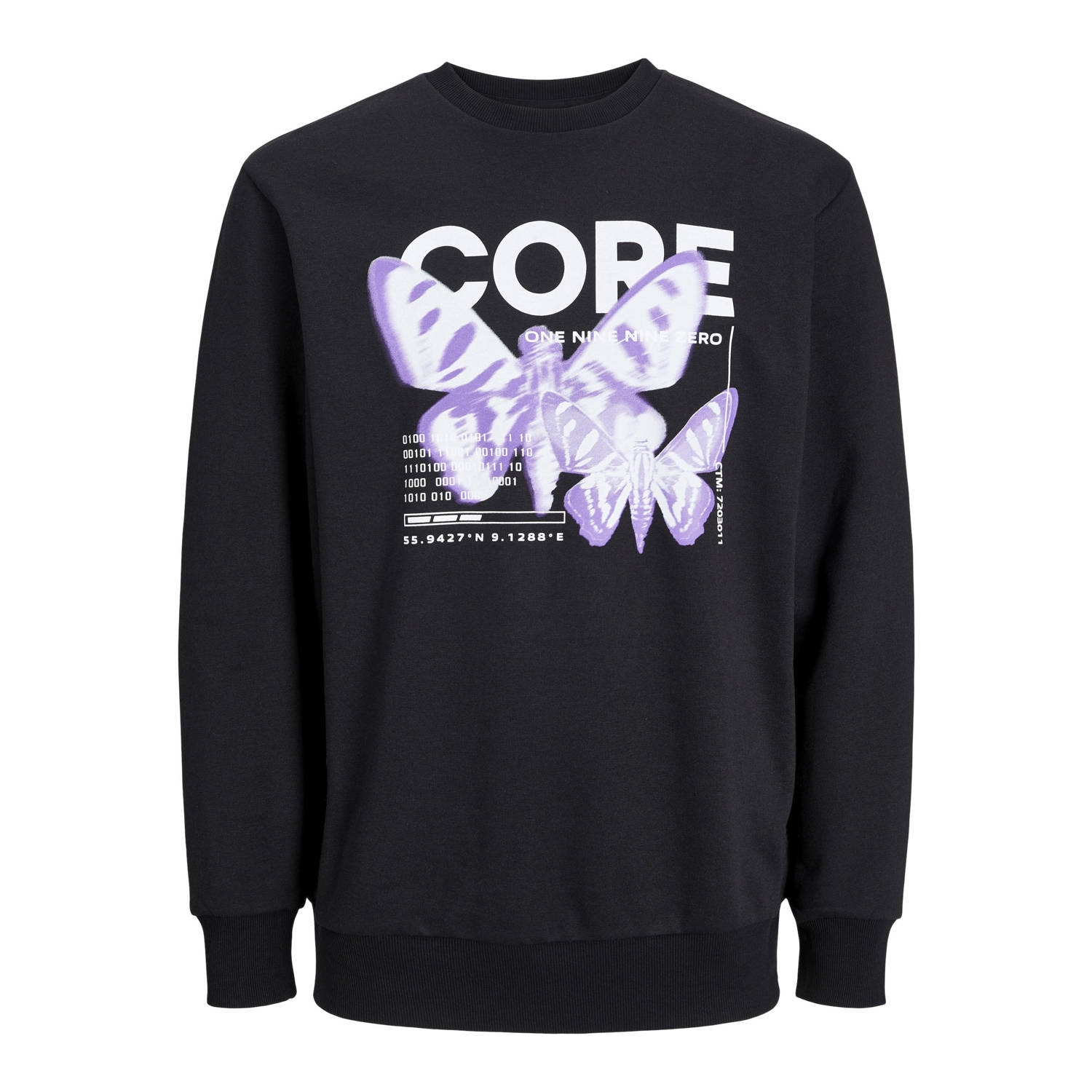 JACK & JONES CORE sweater JCOEDITION met printopdruk zwart