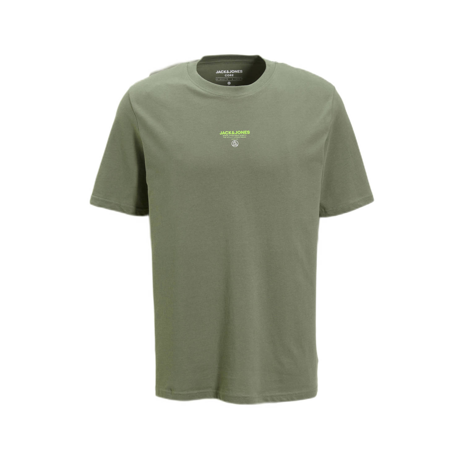 JACK & JONES CORE T-shirt JCOTYPO met logo groen