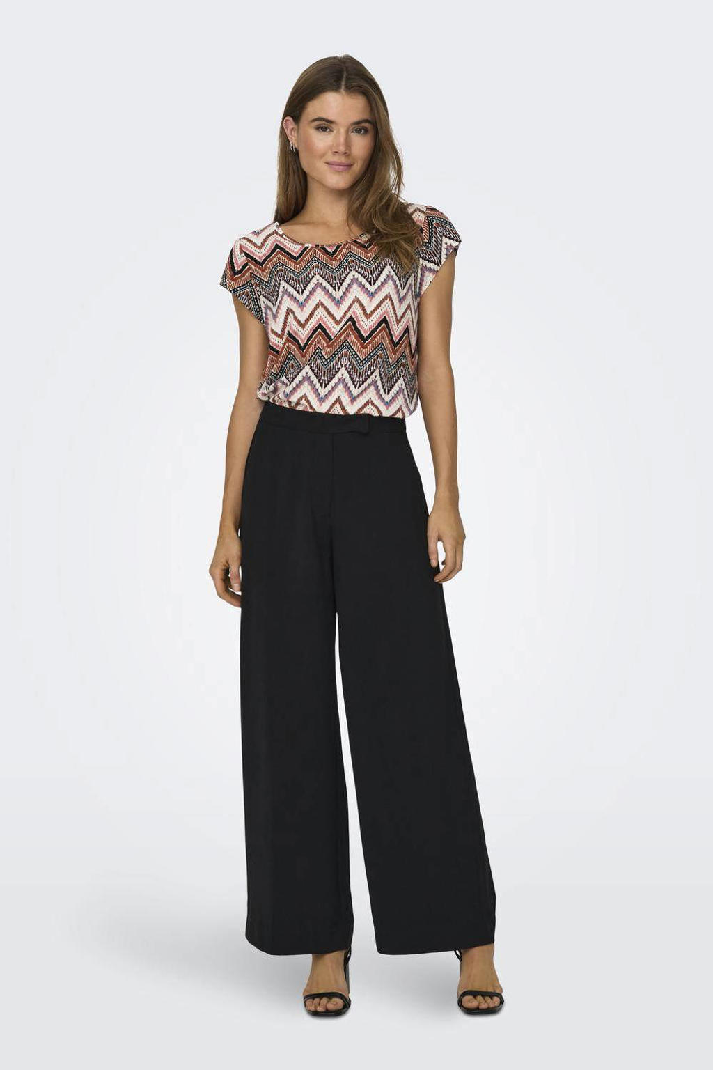 ONLY top ONLVIC met all over print multi