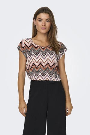 top ONLVIC met all over print multi
