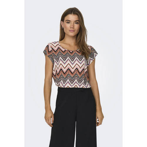 ONLY top ONLVIC met all over print multi afbeelding