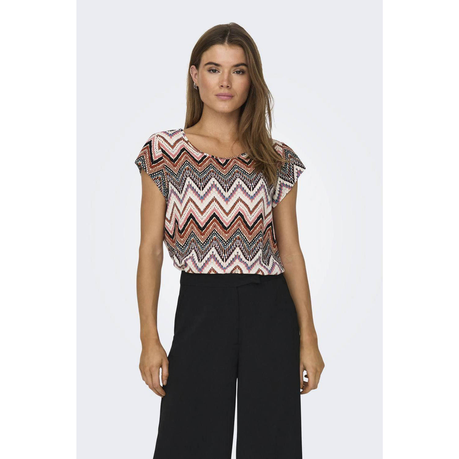 ONLY top ONLVIC met all over print multi