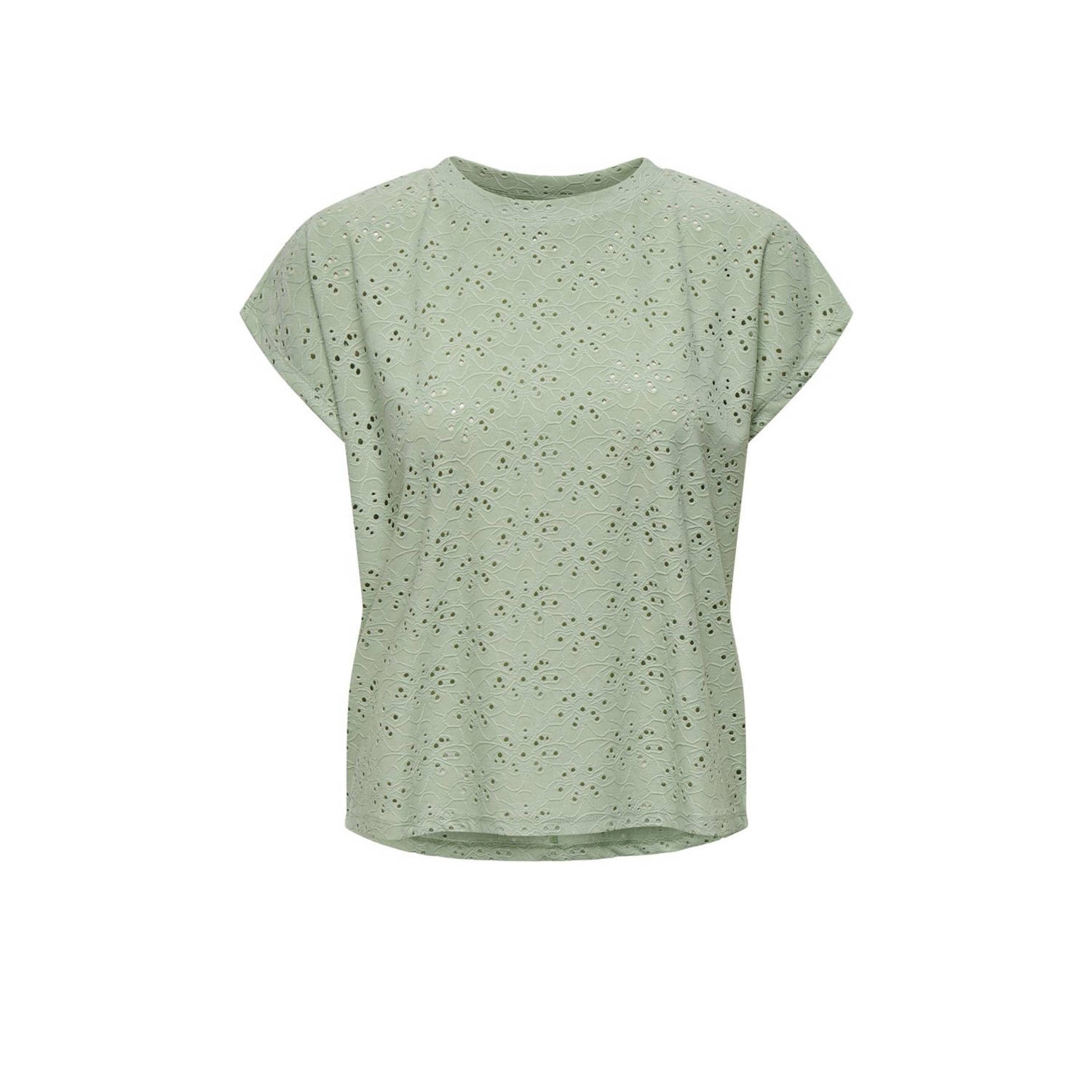 Only T-shirt met broderie anglaise model 'SMILLA'