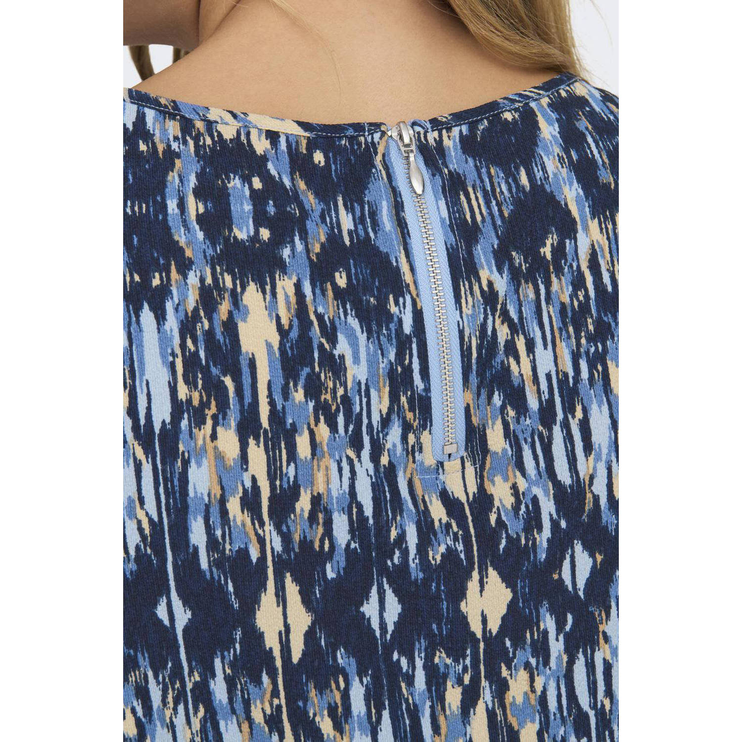 ONLY top met all over print blauw multi