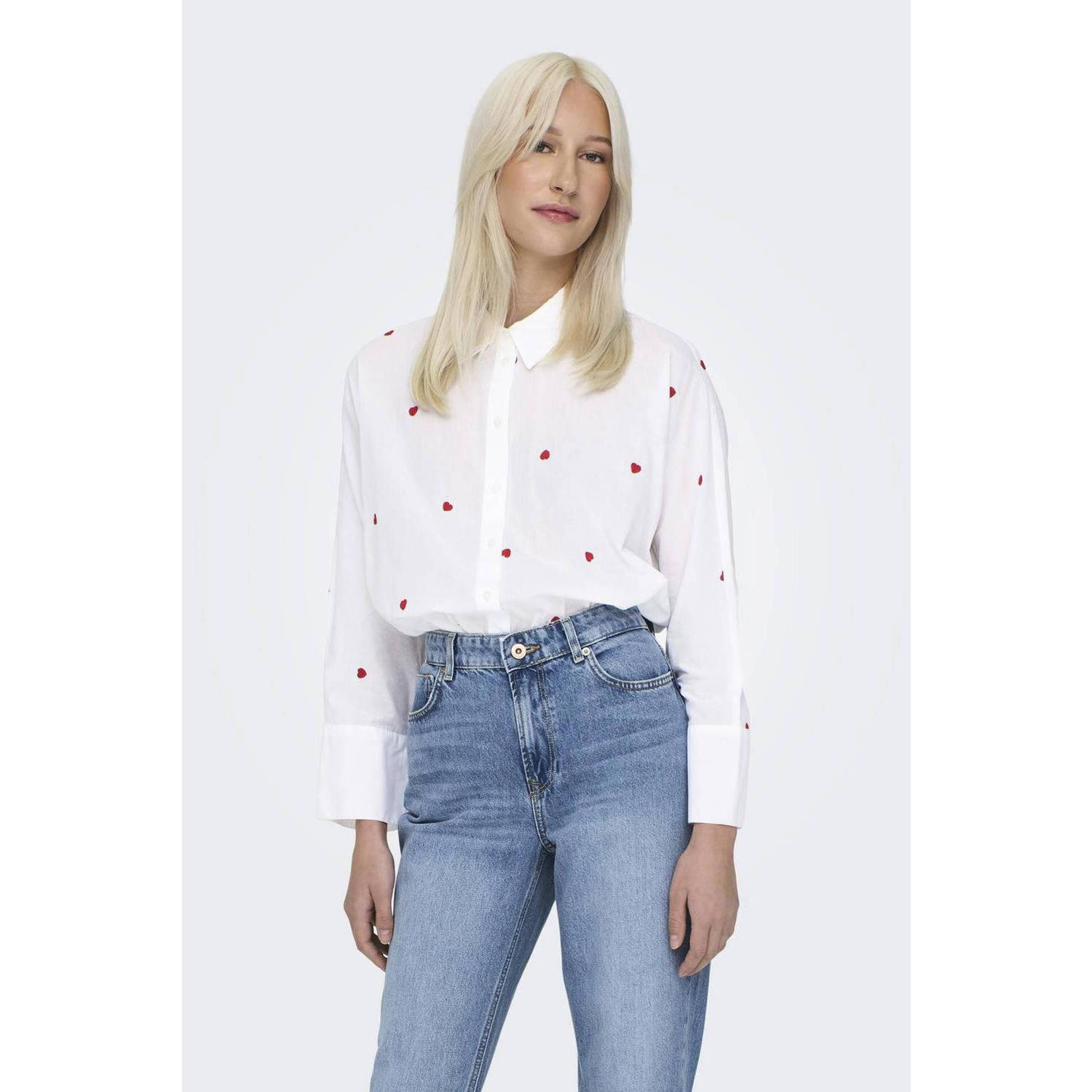 Only Overhemdblouse met knoopsluiting model 'LINA'