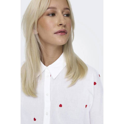 ONLY blouse wit/rood afbeelding
