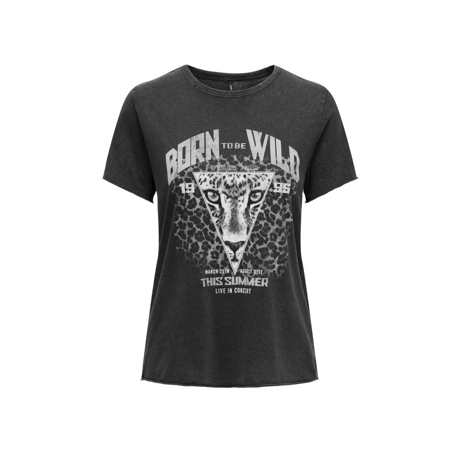 Only T-shirt in gemêleerde look model 'ONLLUCY'