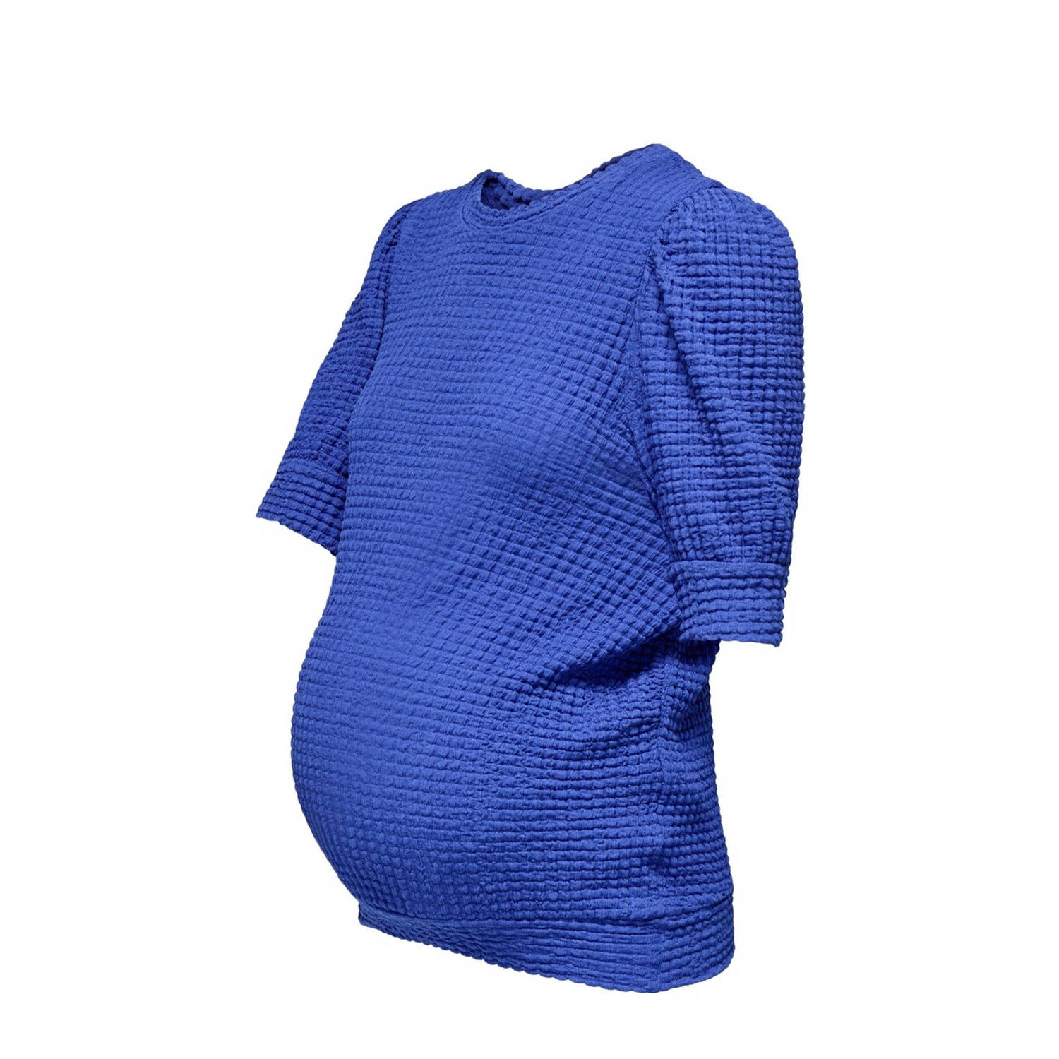 ONLY MATERNITY zwangerschapsshirt OLMMAI kobaltblauw T-shirt Dames Polyester Ronde hals XXL