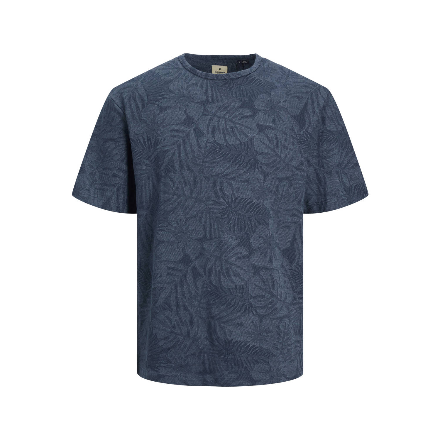 JACK & JONES PLUS SIZE T-shirt JPRBLUNAEL Plus Size met all over print dark denim