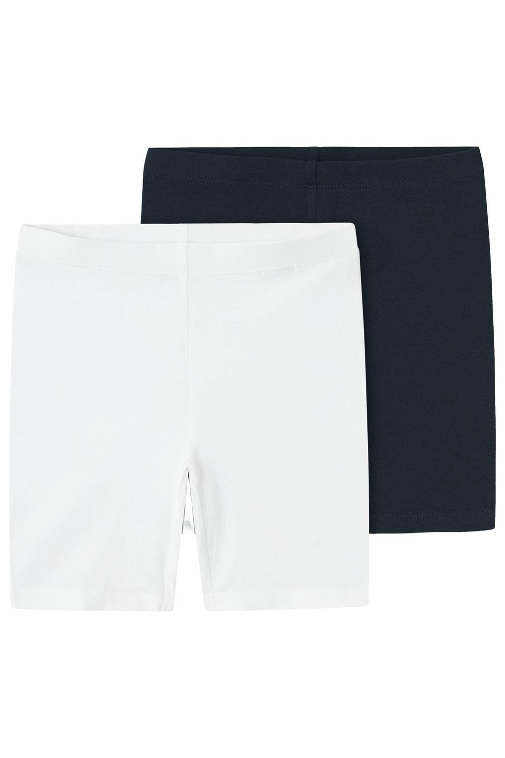 NAME IT KIDS bikershort - zwart/wit (set van 2)
