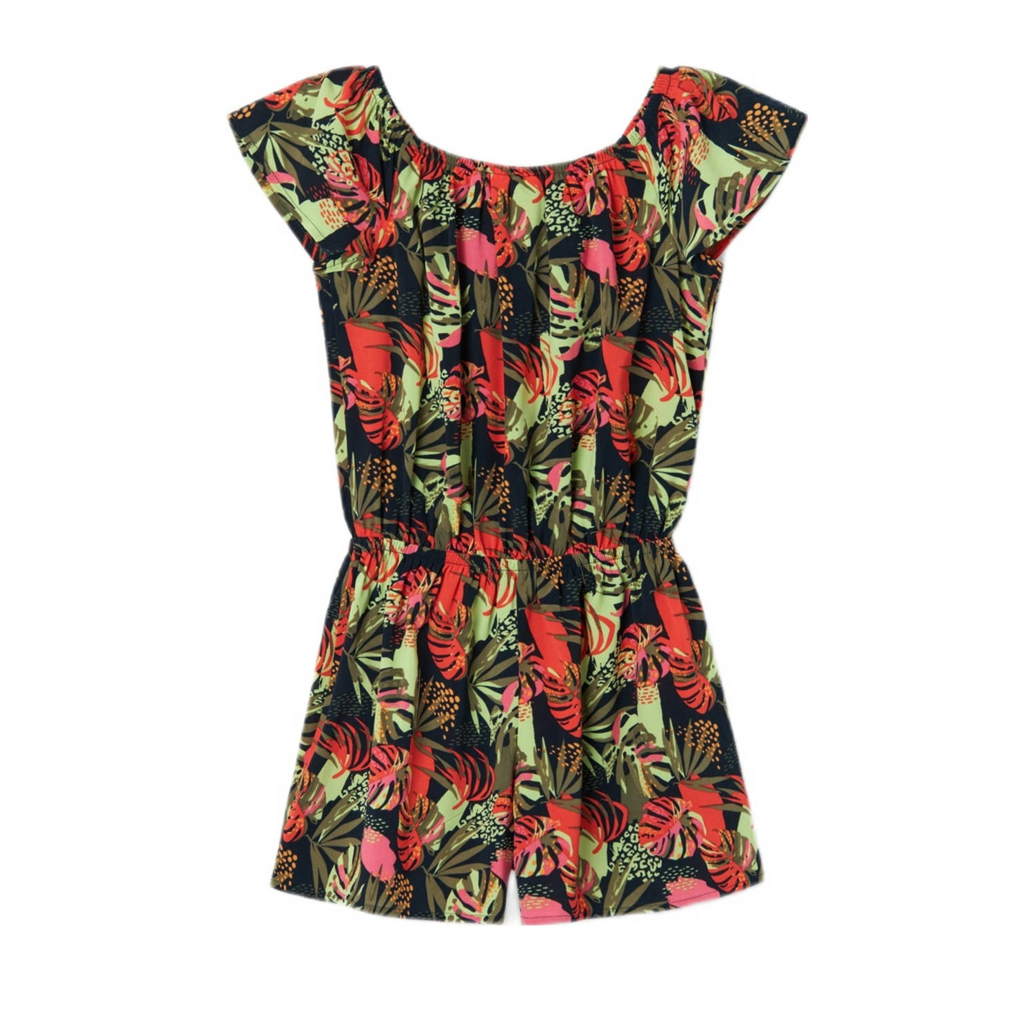 NAME IT KIDS playsuit NKFVINAYA met all over print donkerblauw groen rood