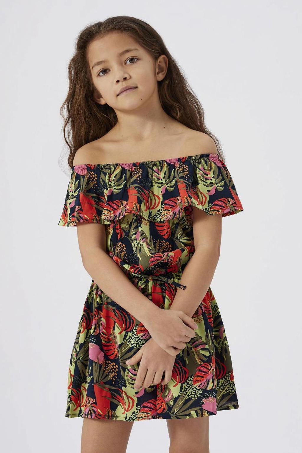 NAME IT KIDS playsuit NKFVINAYA met all over print donkerblauw/groen/rood