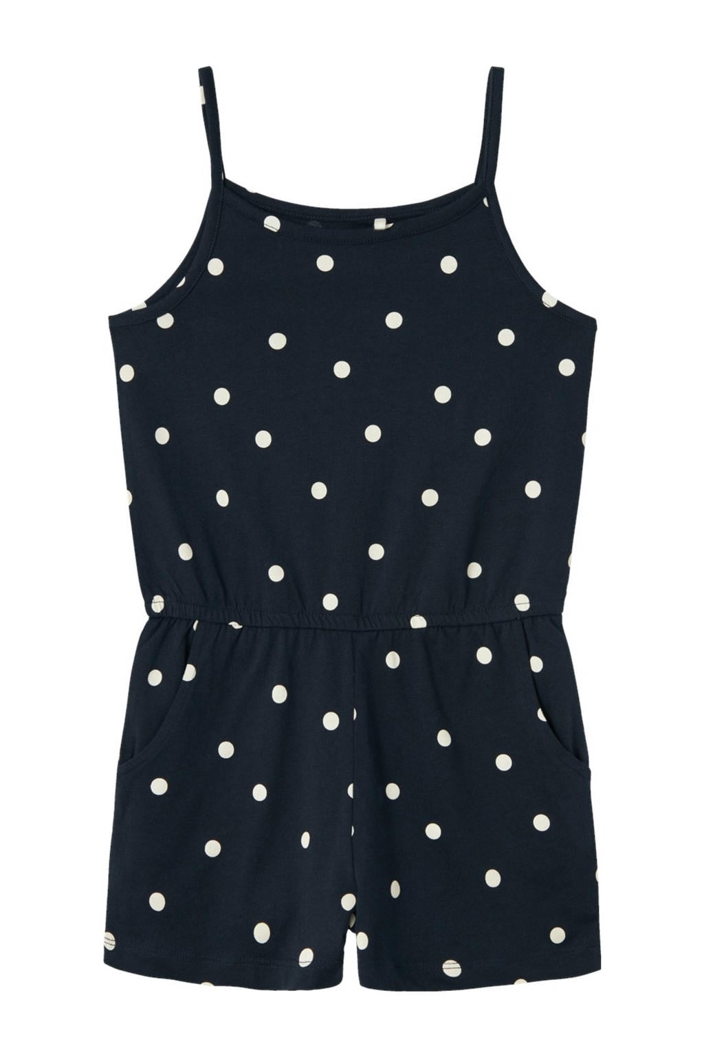 NAME IT KIDS playsuit NKFVIGGA met stippen donkerblauw/wit
