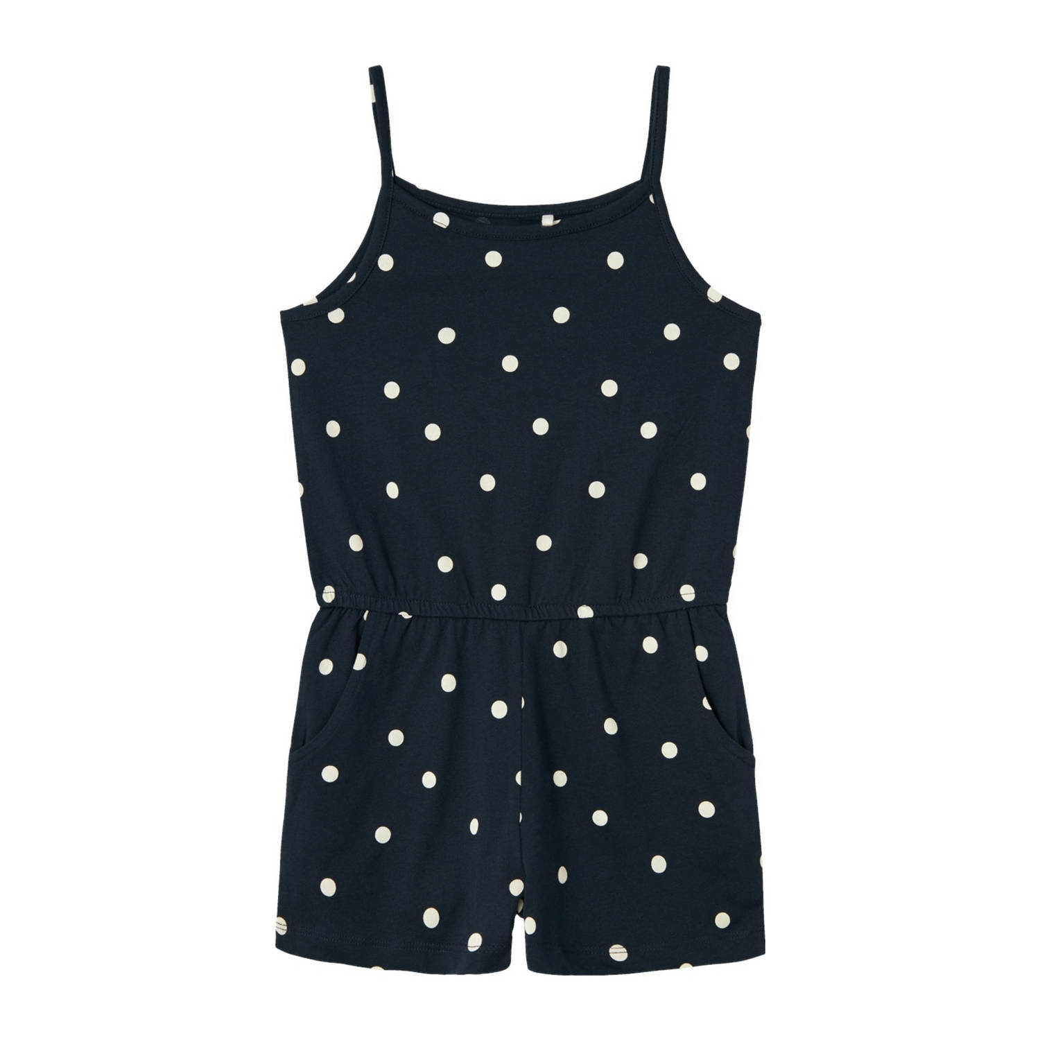 NAME IT KIDS jumpsuit NKFVIGGA met stippen donkerblauw wit