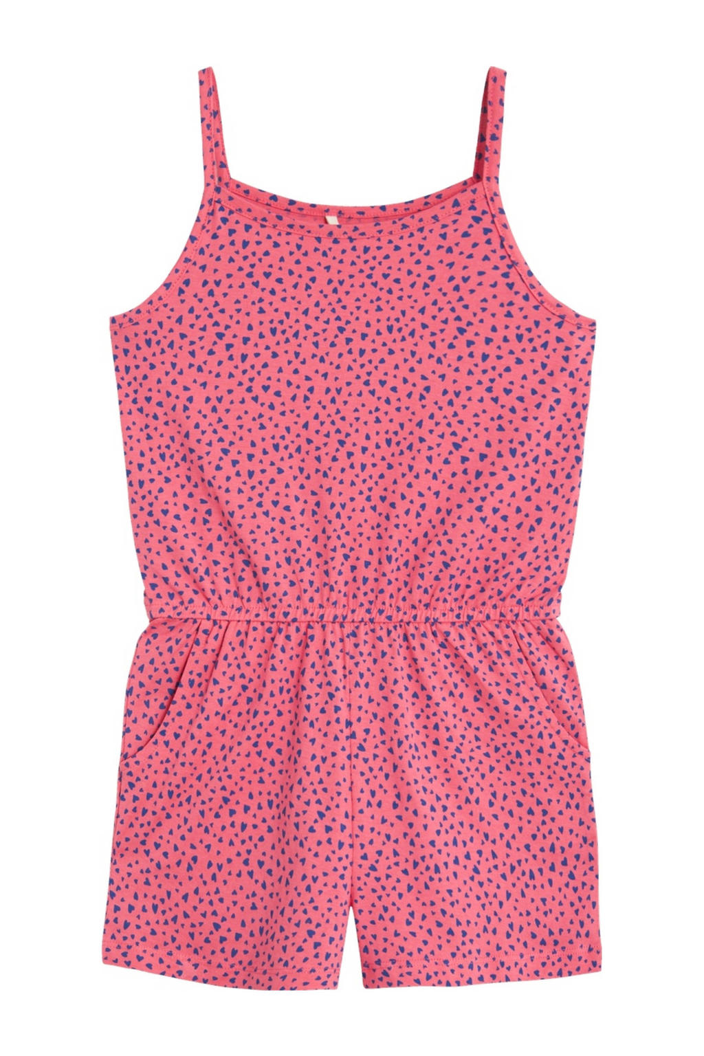 NAME IT KIDS playsuit NKFVIGGA met hartjes donkerroze/paars