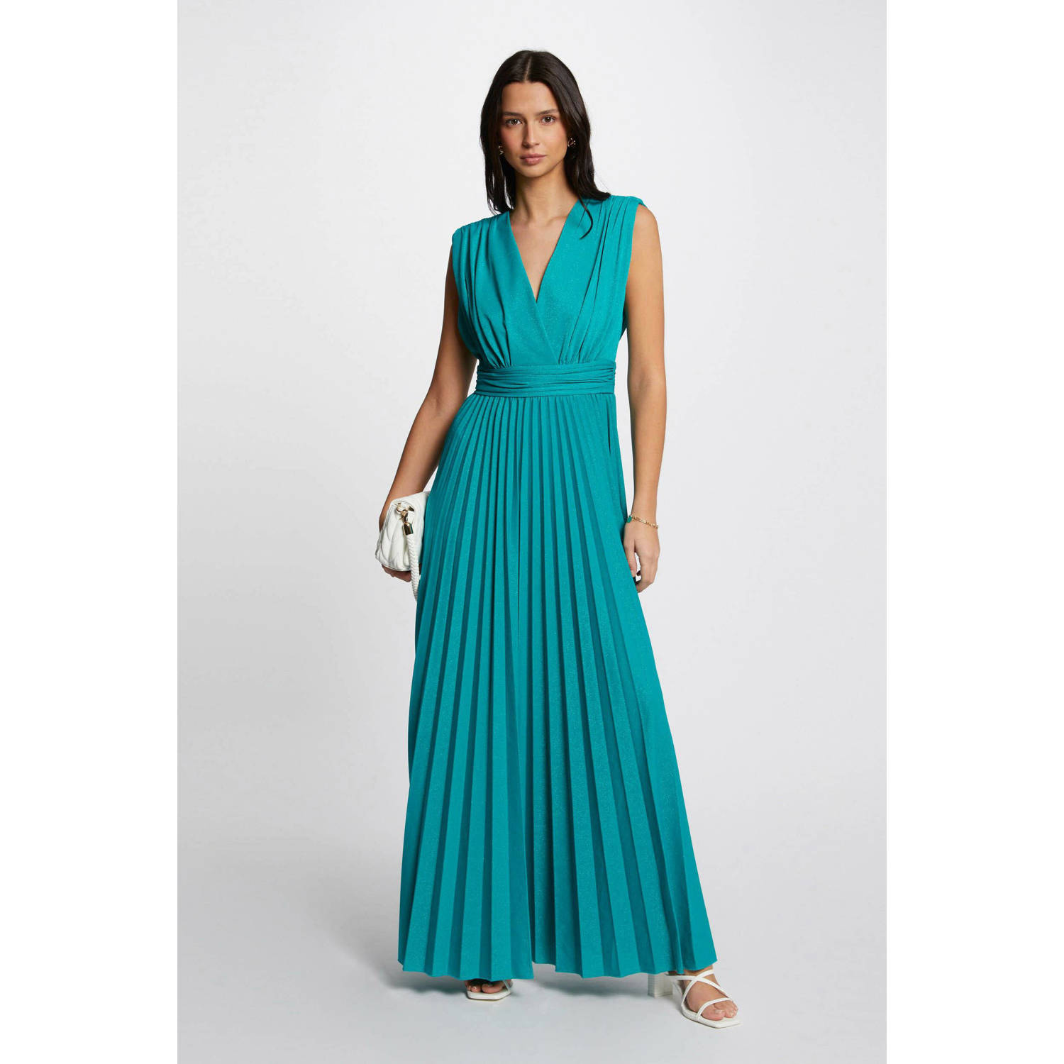 Morgan jurk turquoise