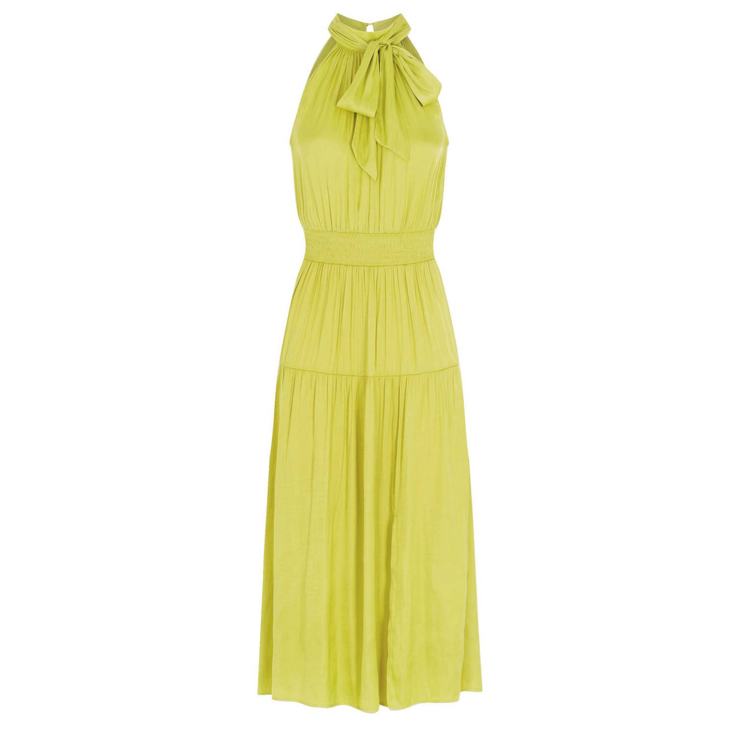 Morgan A-lijn jurk limegroen geel