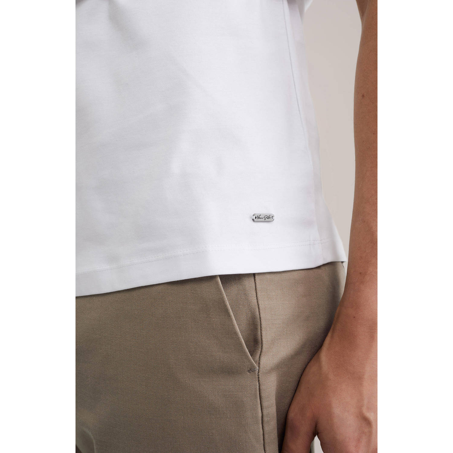 WE Fashion regular fit T-shirt white uni