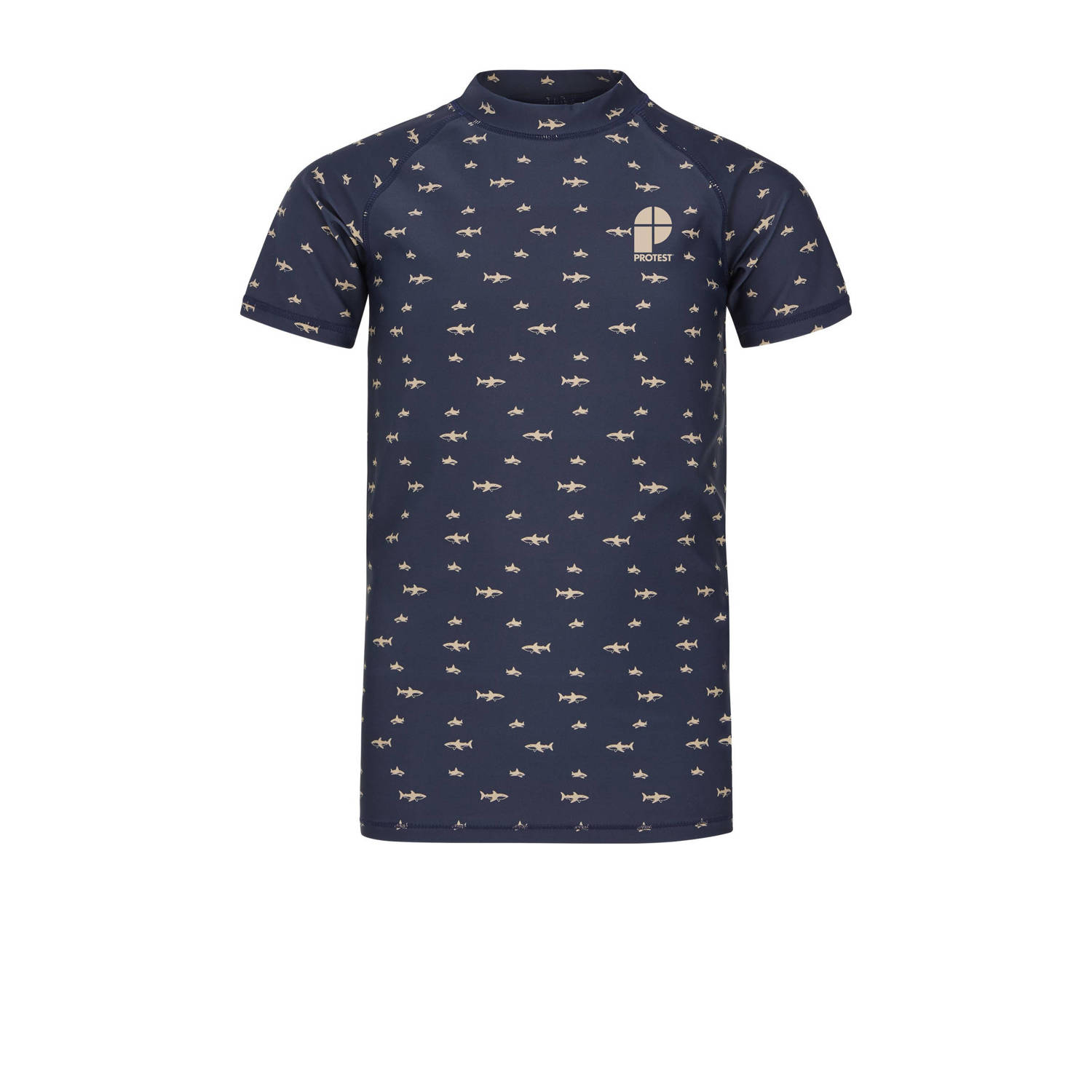Protest UV T-shirt PRTBREAK JR donkerblauw UV shirt Jongens Polyamide Ronde hals 116