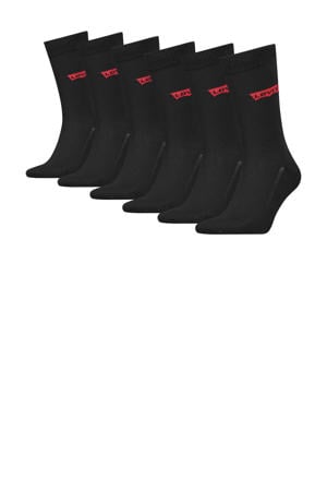 sokken met logo - zwart (set van 6)