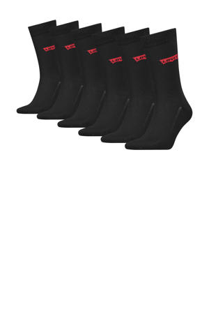 sokken met logo - zwart (set van 6)