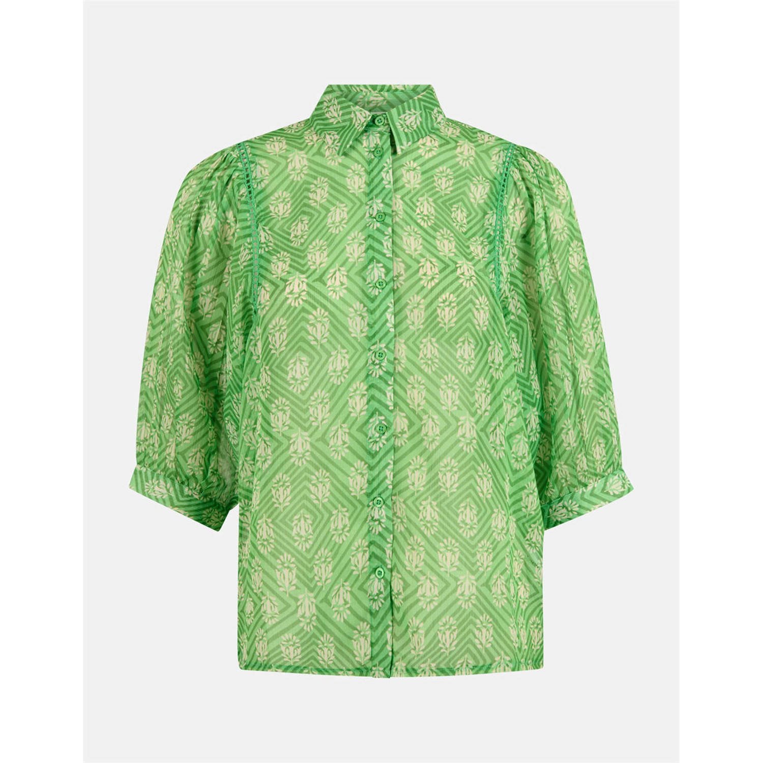 Shoeby blouse met all over print groen