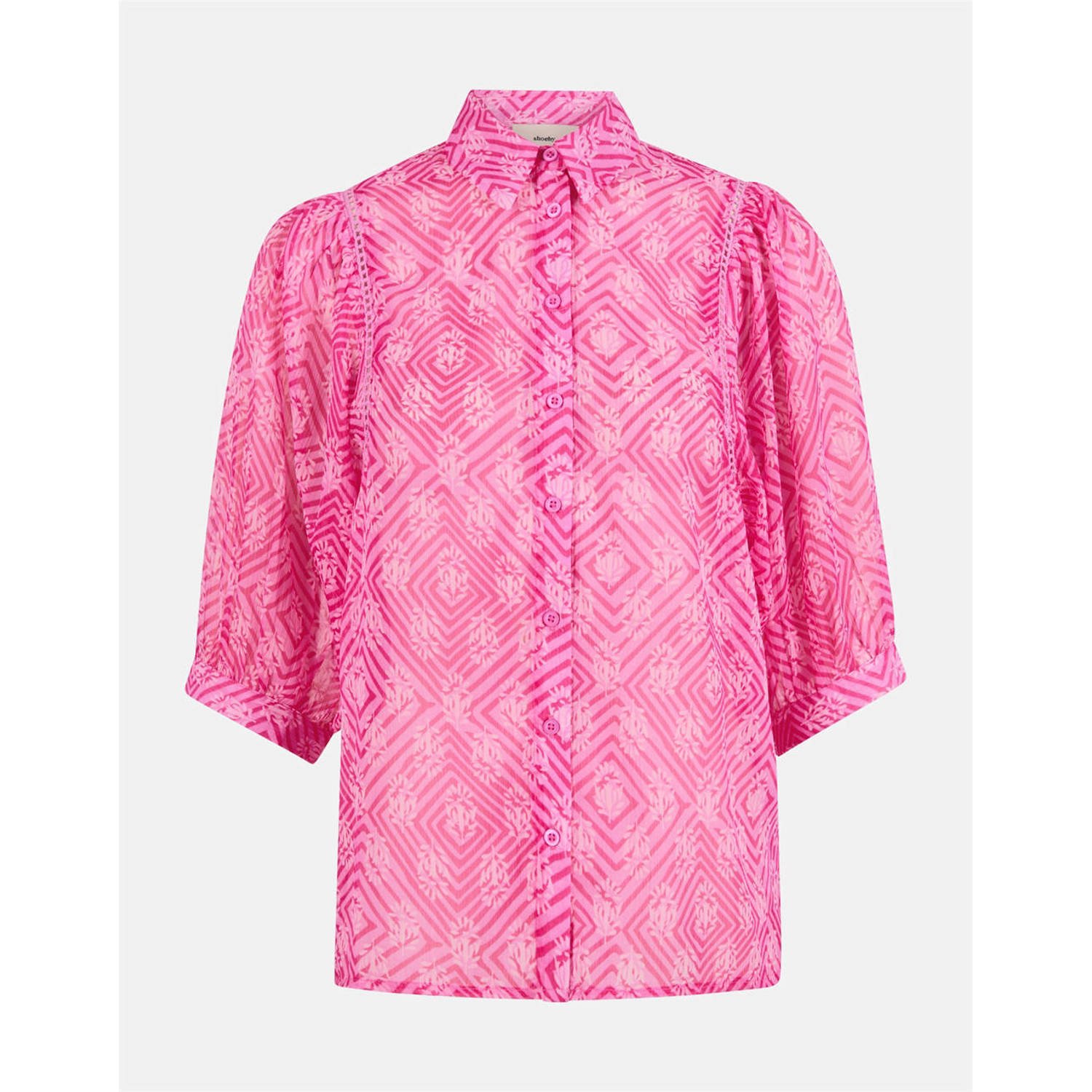 Shoeby blouse met all over print roze