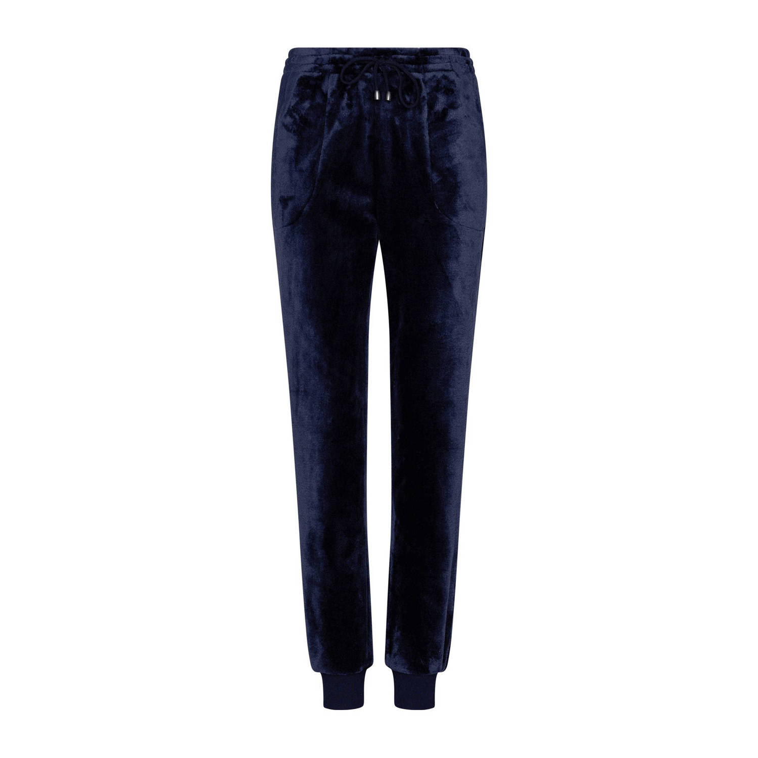 Rebelle fleece huispak donkerblauw wit