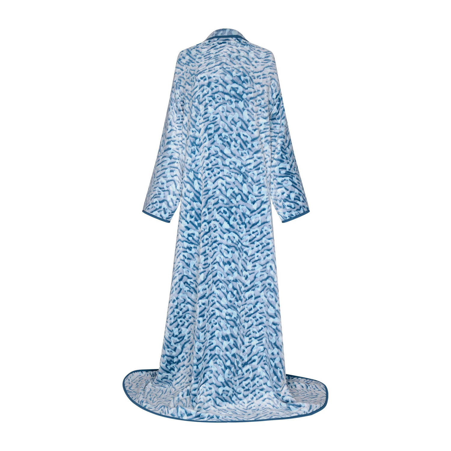 Rebelle fleece snuggle deken met mouwen turquoise blauw