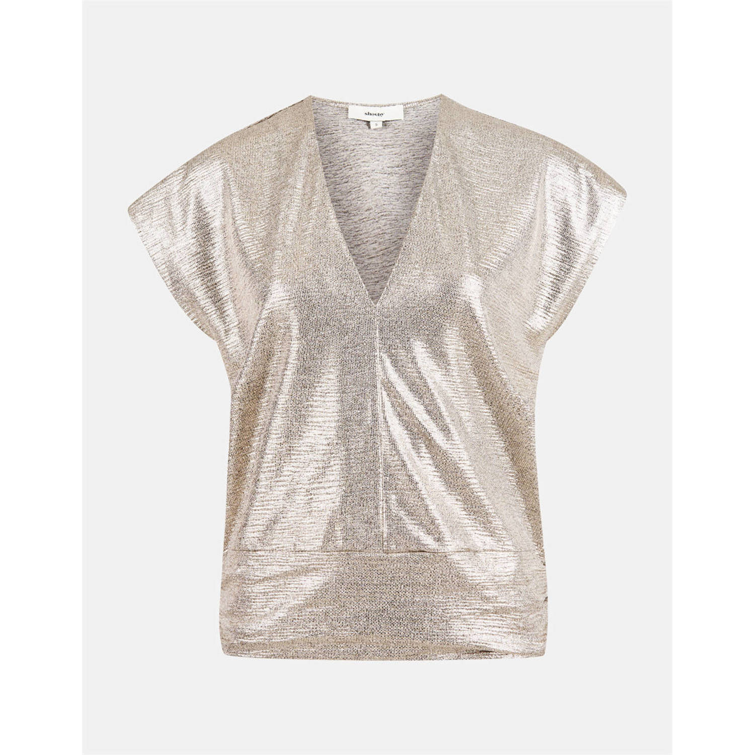 Shoeby metallic top zilver