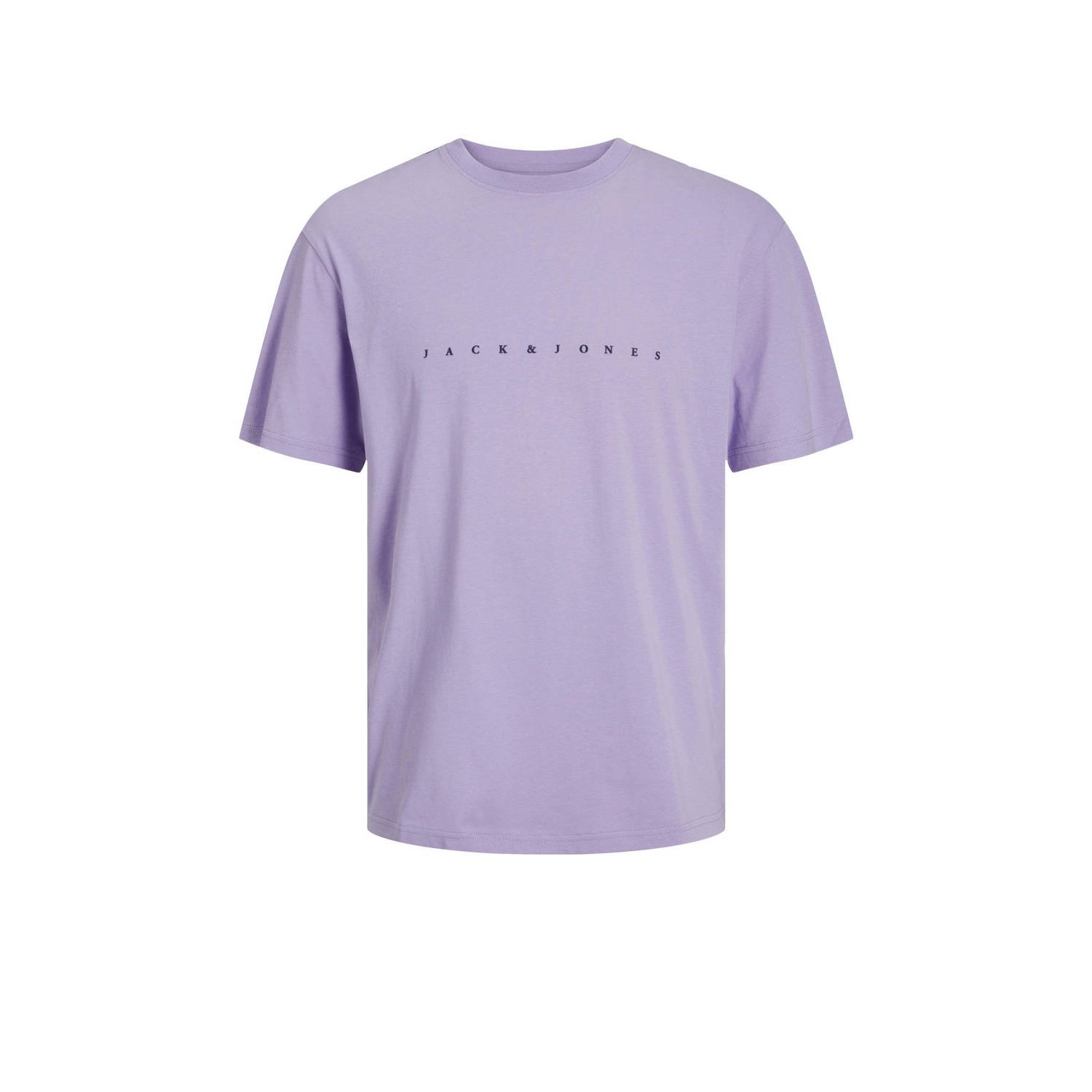 JACK & JONES ESSENTIALS T-shirt JJESTAR met logo purple rose