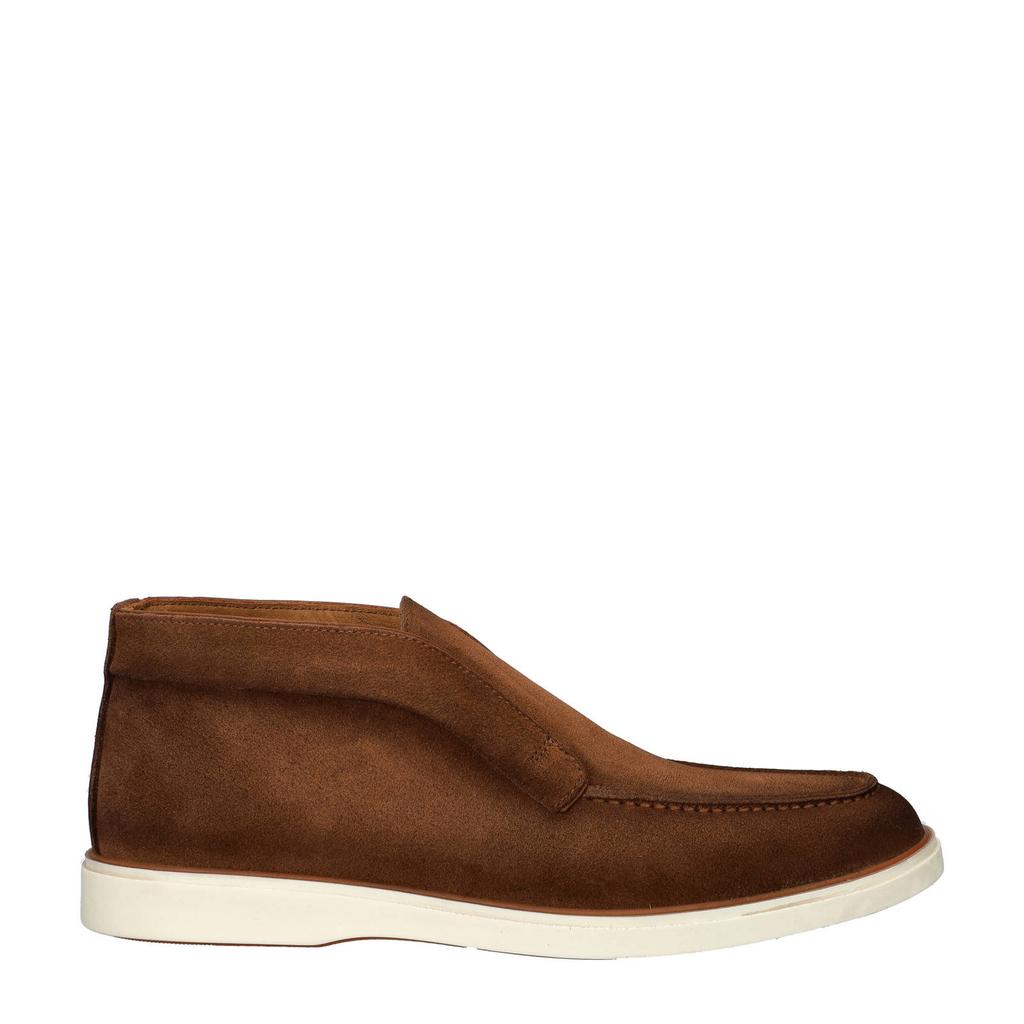 Cognackleurige heren Nelson suede instappers