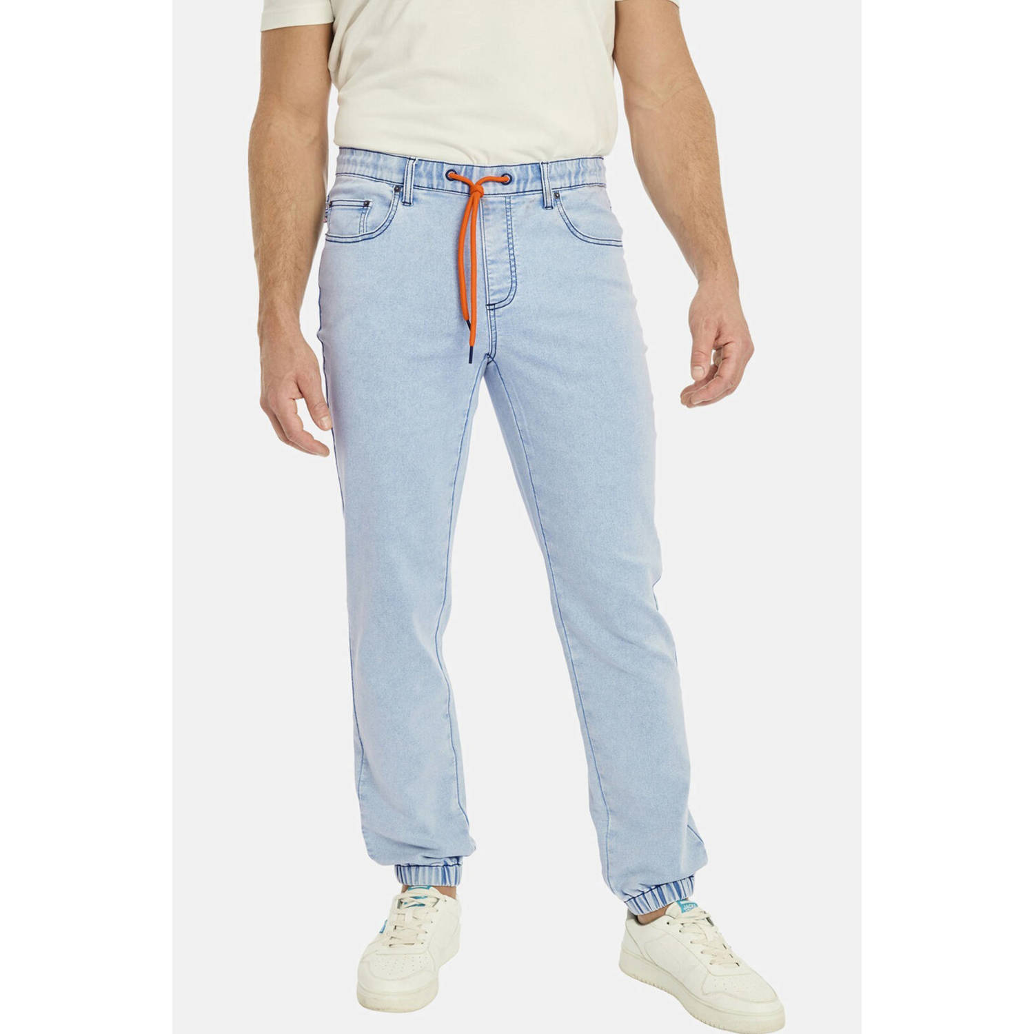 Jan Vanderstorm loose fit jeans HAAPI Plus Size lichtblauw