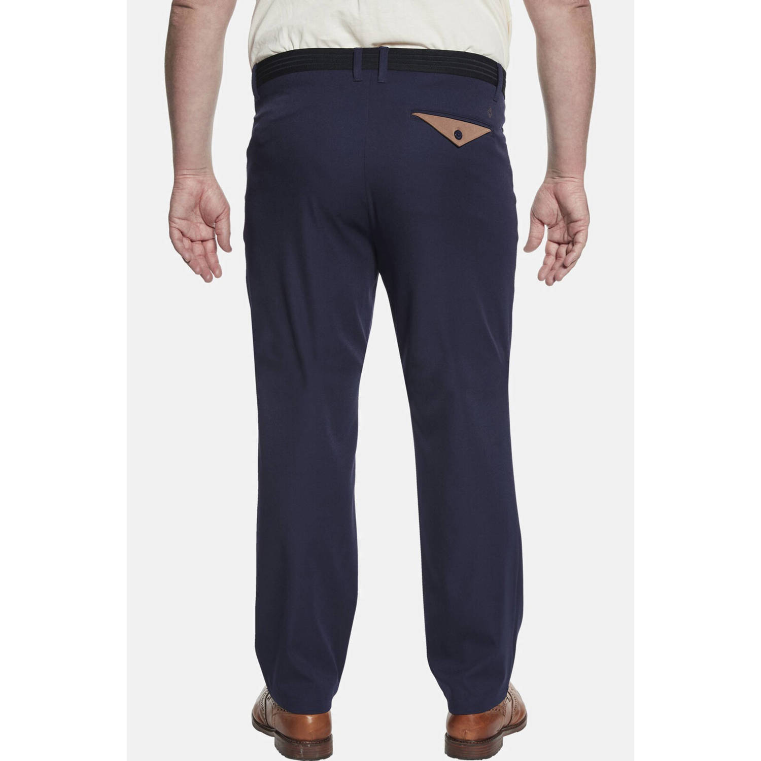Charles Colby loose fit pantalon BARON GODRIC Plus Size donkerblauw