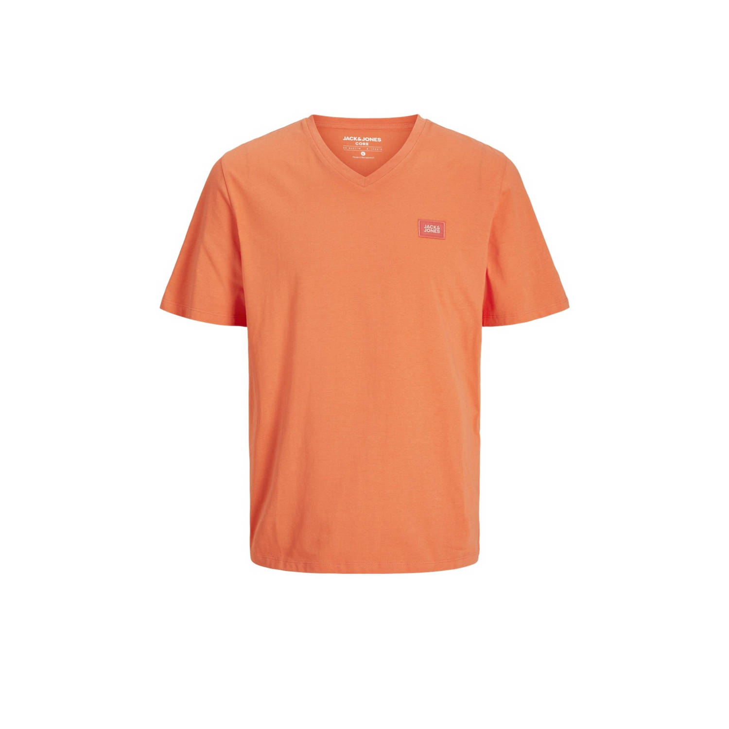 JACK & JONES CORE T-shirt JCOREACH met logo living coral