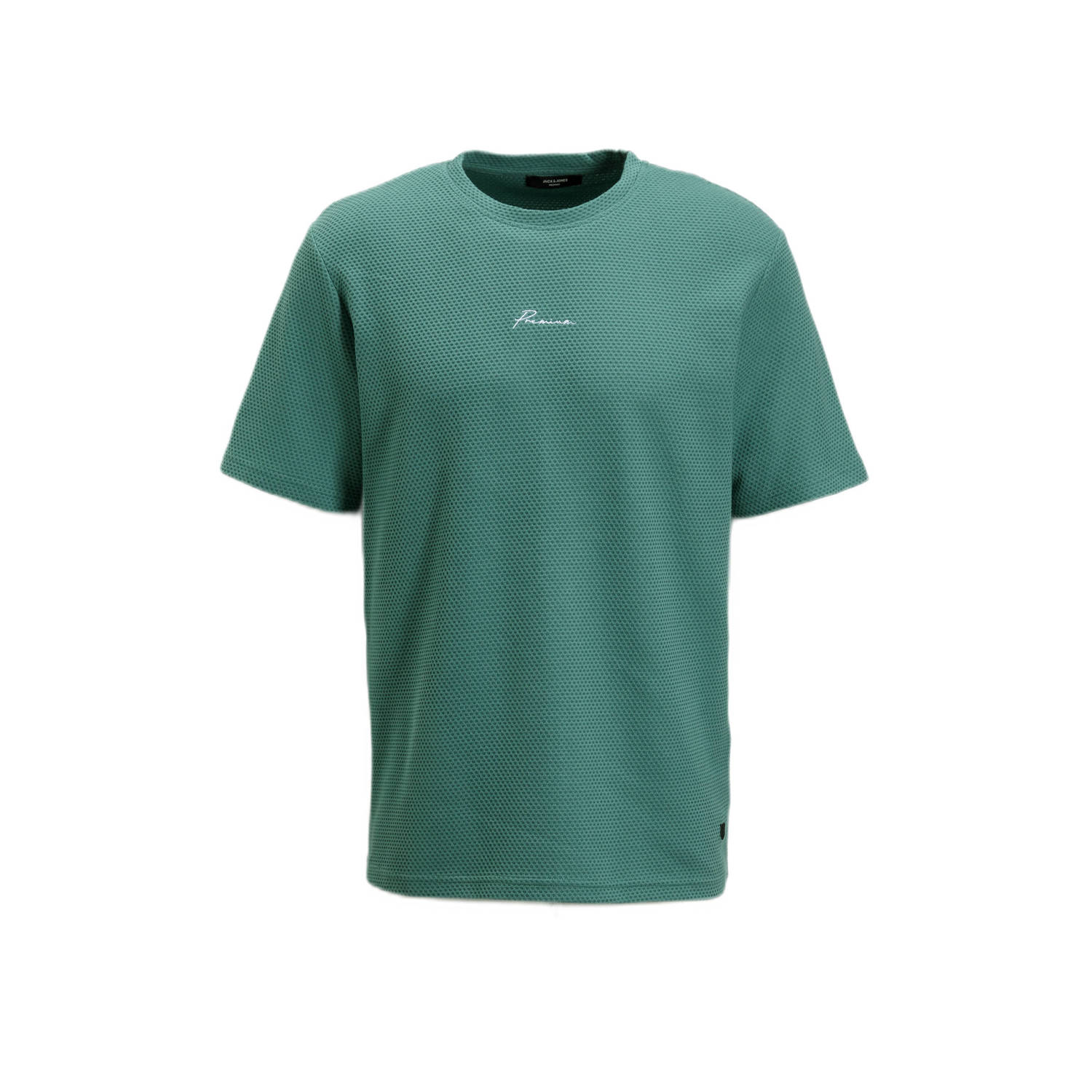 JACK & JONES PREMIUM T-shirt JPRBLAFRANCO met ingebreid patroon groen