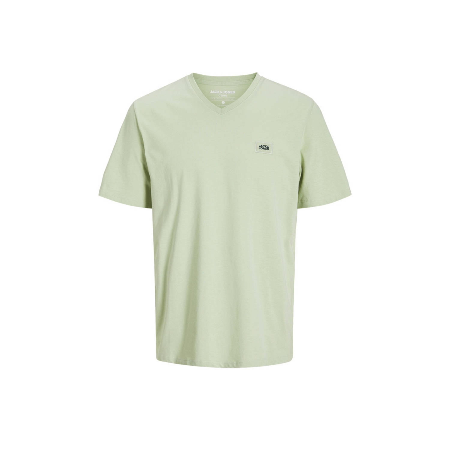 JACK & JONES CORE T-shirt JCOREACH met logo celadon green