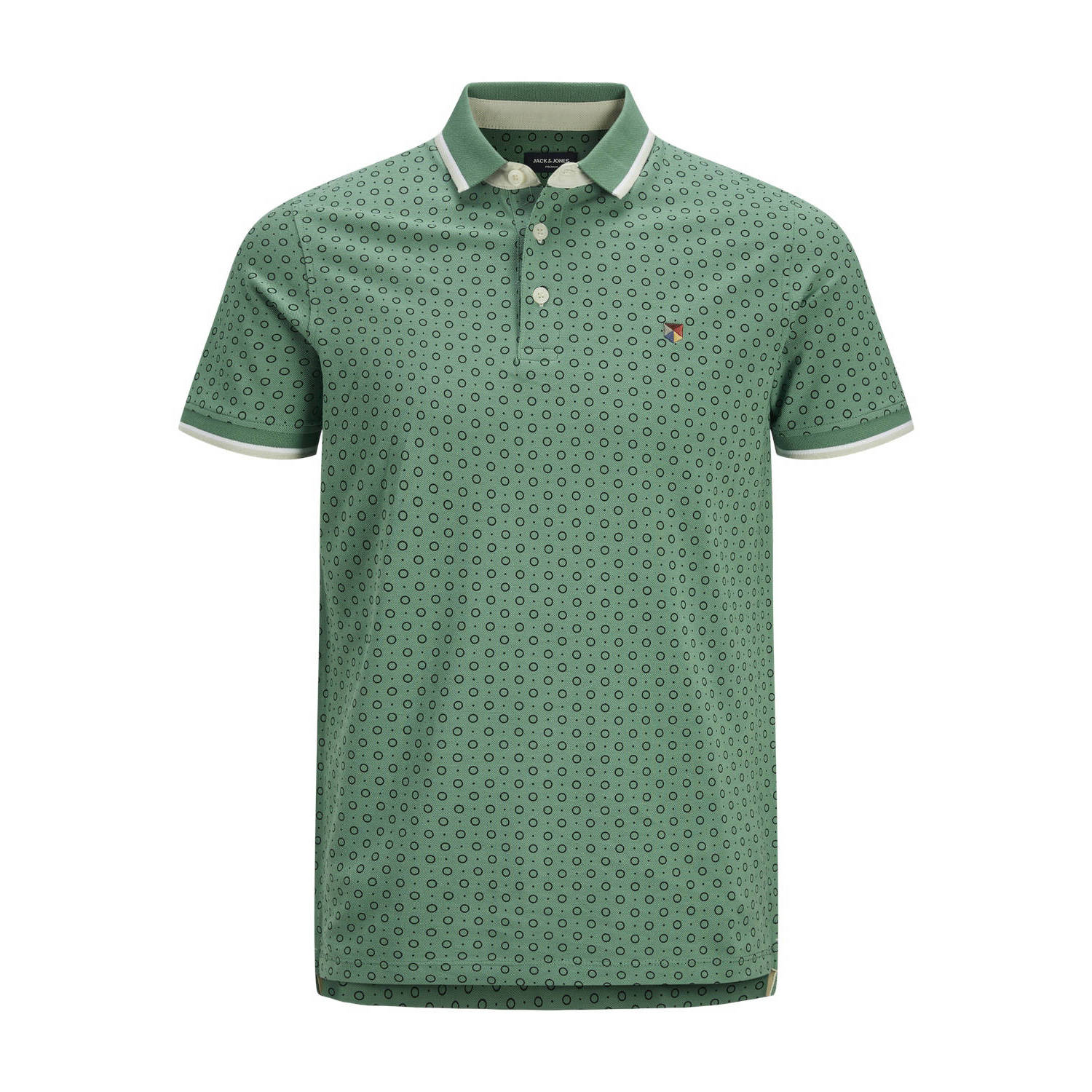 JACK & JONES PREMIUM jersey slim fit polo JPRPAULOS met logo