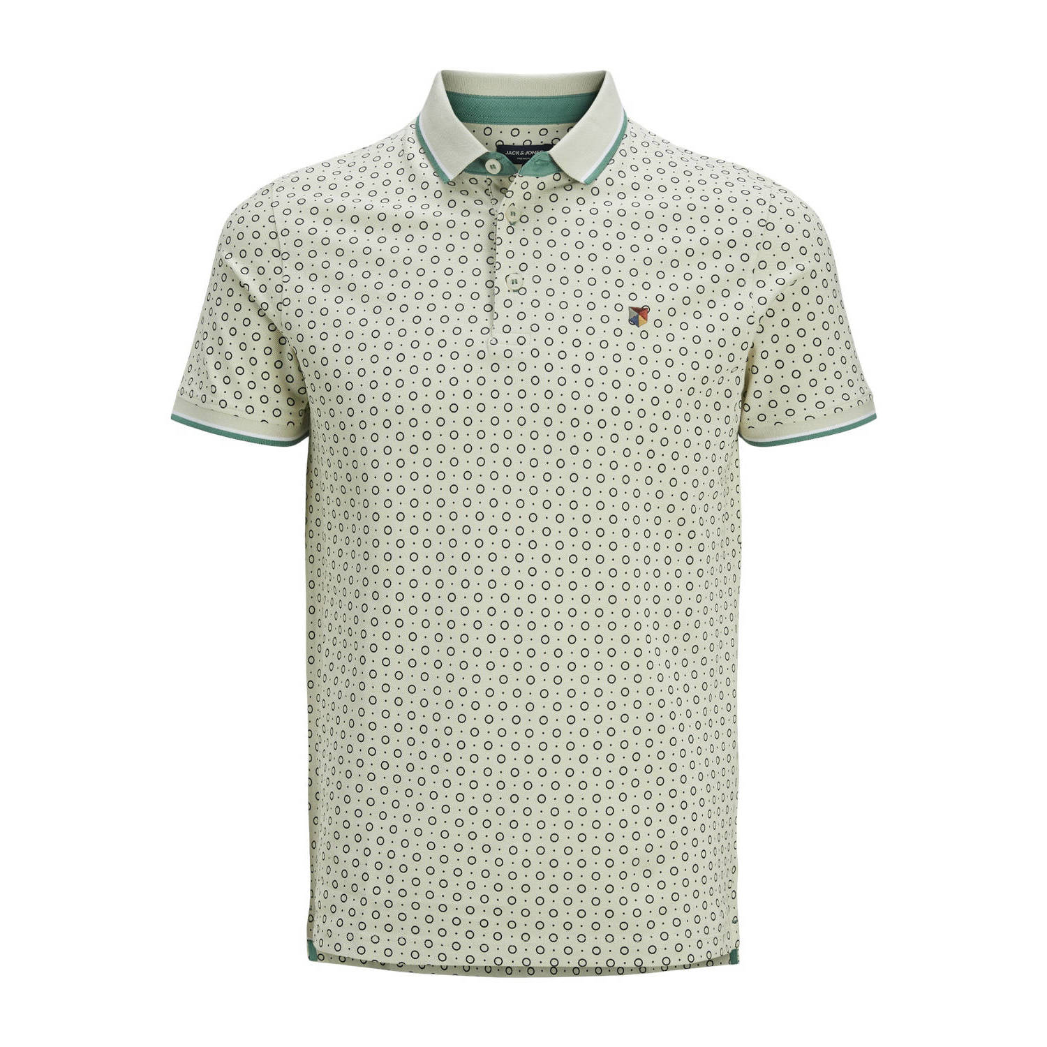 JACK & JONES PREMIUM jersey slim fit polo JPRPAULOS met logo lichtgroen