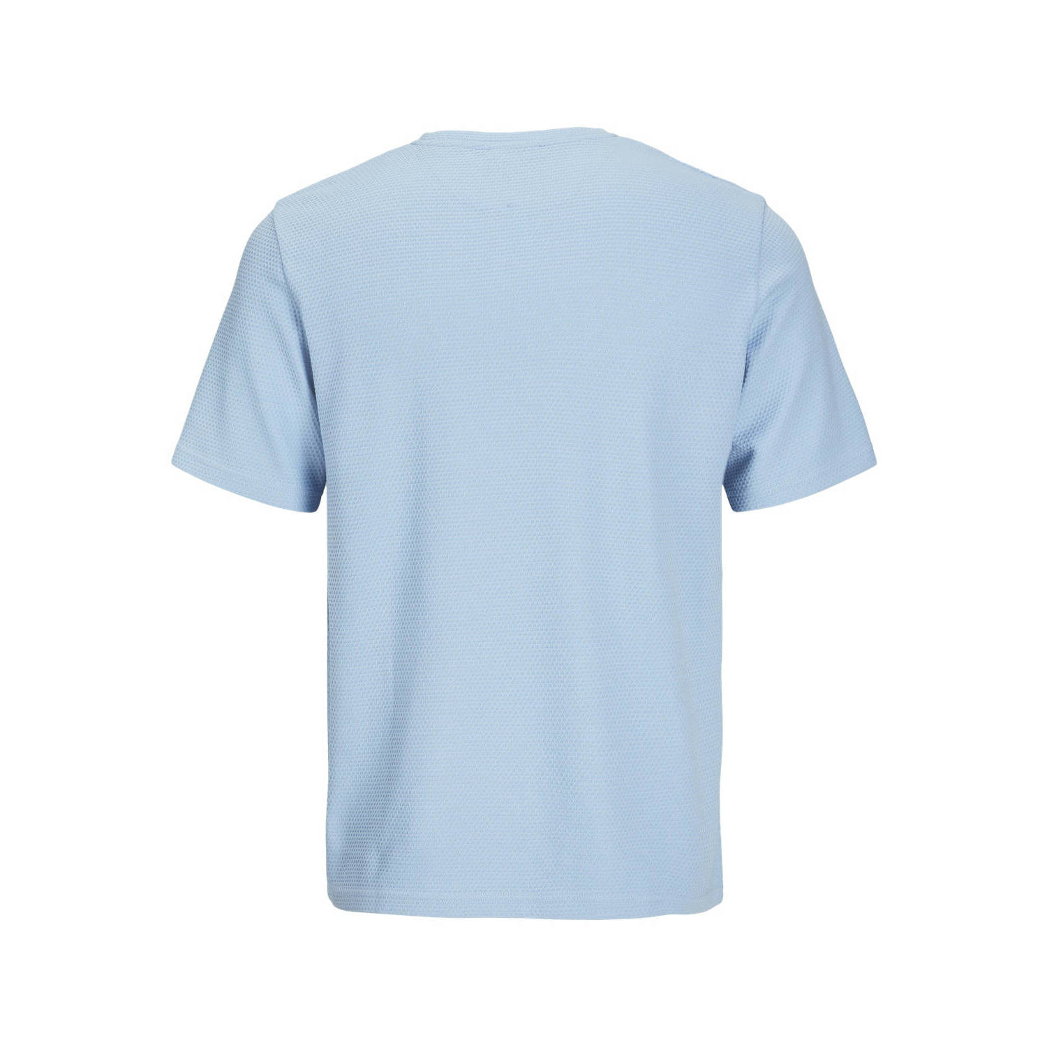 JACK & JONES PREMIUM T-shirt JPRBLAFRANCO met ingebreid patroon lichtblauw