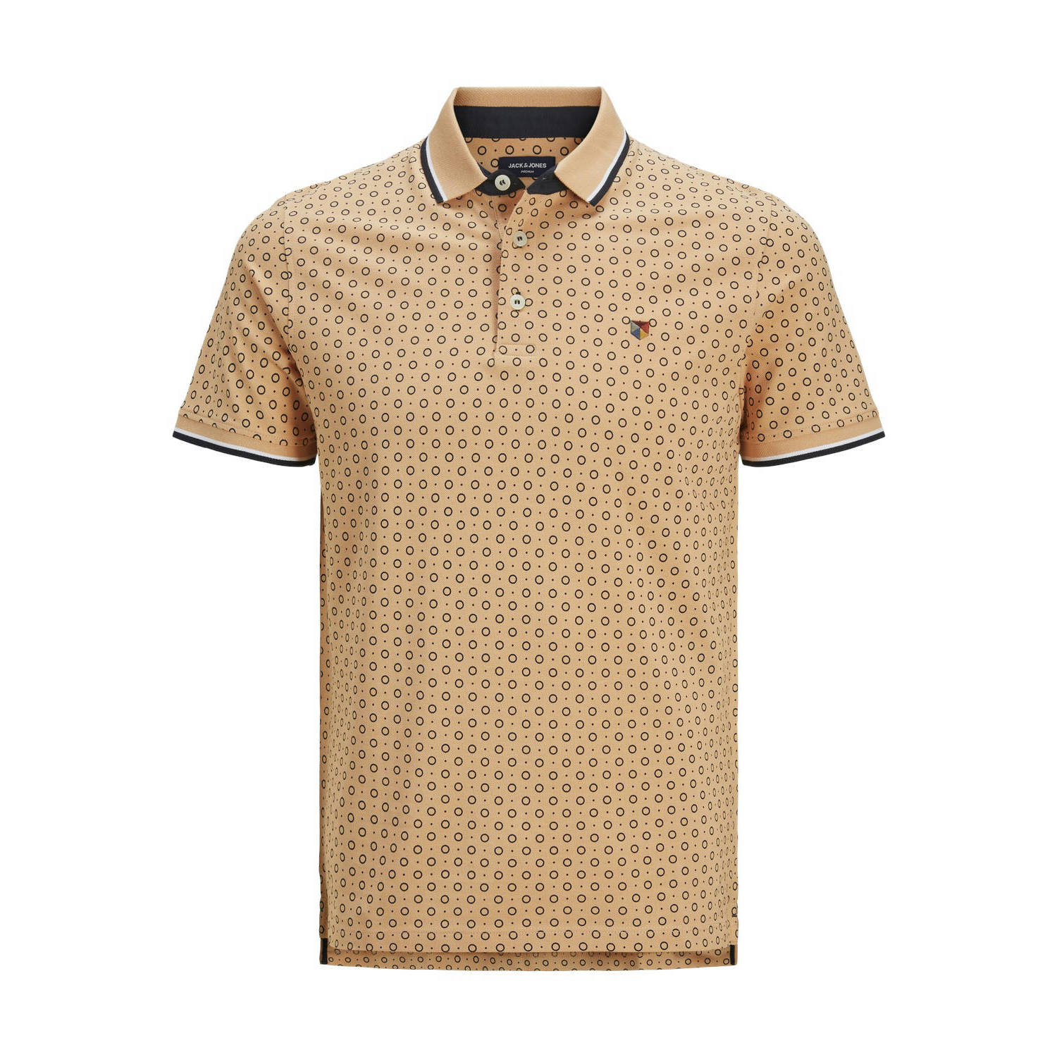 JACK & JONES PREMIUM jersey slim fit polo JPRPAULOS met logo